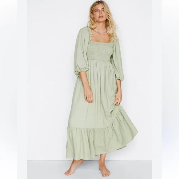 green emerald velvet dress Ginette Maxi Dress Forest Green